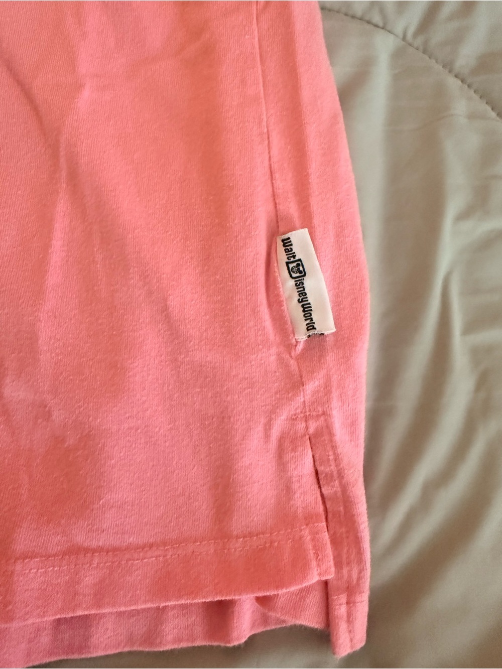 Disney Pink Short Sleeve Tee with Side Logo Tag - Picture 2 of 3